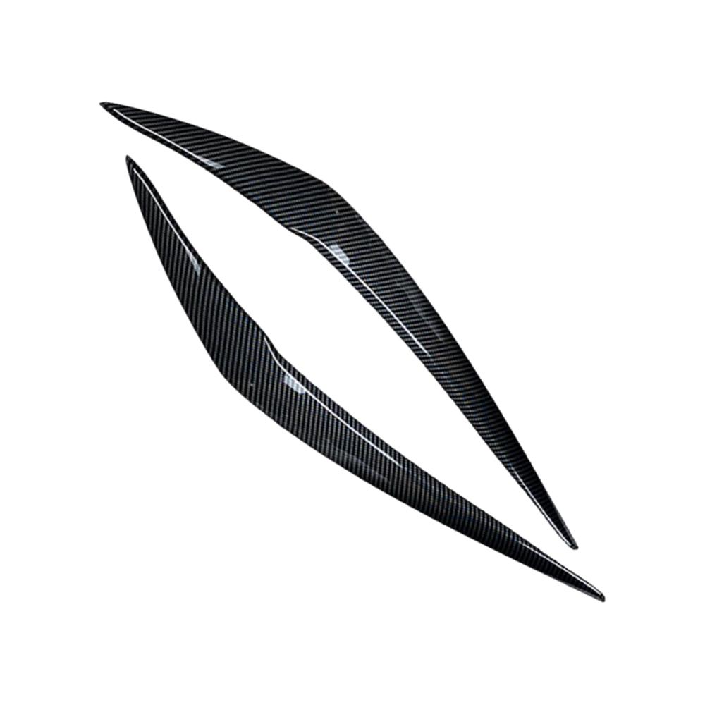 

2pcs Car Front Headlight Eyebrow Eyelid Cover Trim ABS Carbon Fiber Black Sticker for BMW 1 Series F20 Late 118i 120i 2015- вуглецевого волокна, чорного кольору
