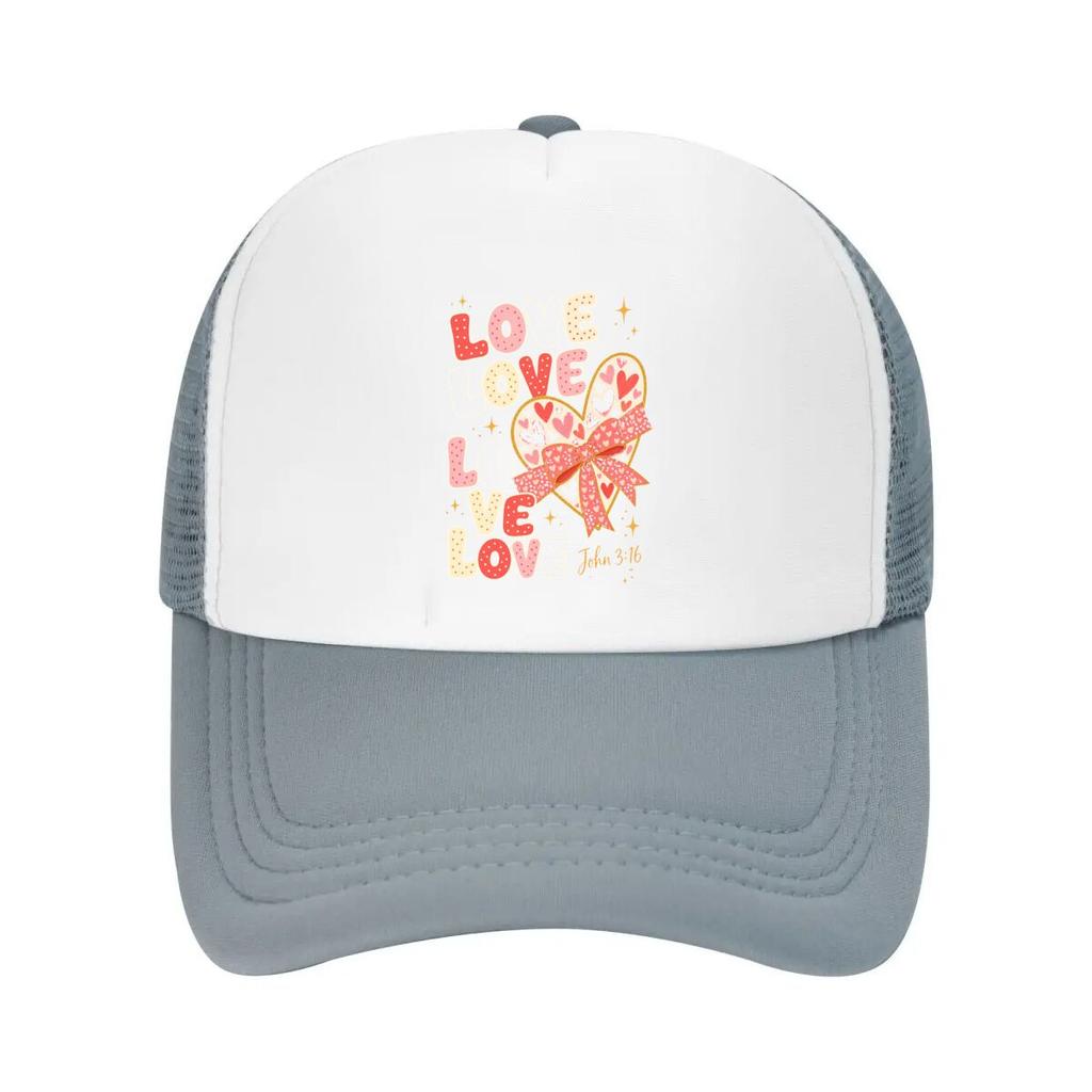 Layered Valentine Love Heart Bow Typ Mesh Baseball Cap Casual Hat Outdoor For Womens Unisex FeUnisex