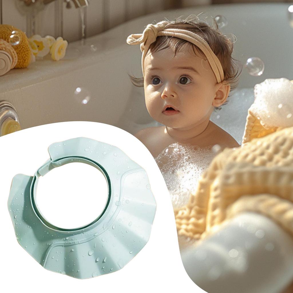 Baby Shower Caps Kids Shampoo Hat Bath Shield Waterproof Ear Eye Protection Visor Wide Brim Adjustable Shampoo Protection Hat