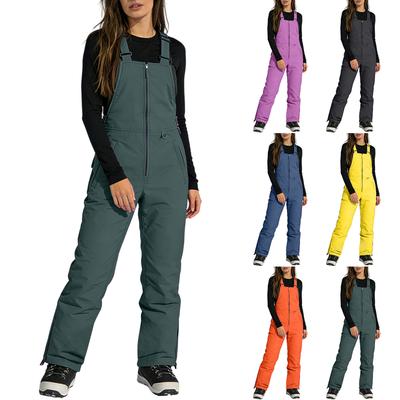 Ski Pants Women Insulated Ski Bib Overalls Snowboarding Pants Adjustable Shoulder Strap Snowsuit