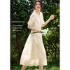 XWI Lyocell Embroidered A-line Midi Dress