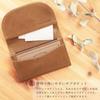 Nafka Women's Genuine Leather Mostro Business Card Case with Large Capacity and Dividers, Made in Japan [NFK-72113] (Light Green)