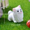 1/4pcs/Micro Landscape Resin Cute Simulation Color Puppy Gardening Ornaments Dog Home Decoration Crafts Samoyed Bichon