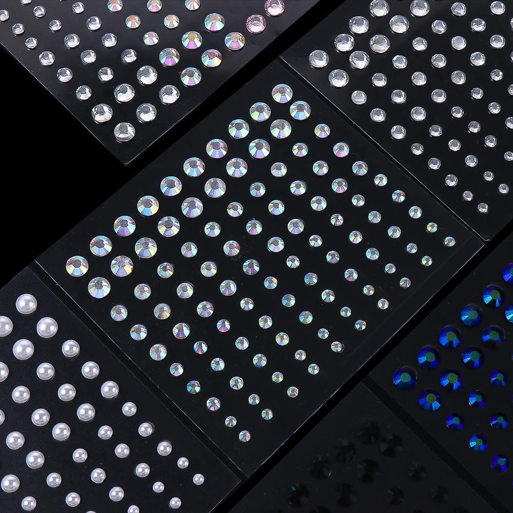 Křišťálový obličej Body Colored Drahostone Stickers Festival Makeup Dekorace Šperky samolepky