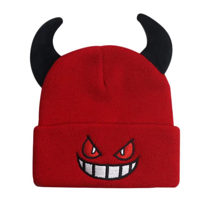 Mei Quan DIY Embroidered Cartoon Character Acrylic Knitted Warmth Windproof Autumn Winter European American Unisex Outdoor
