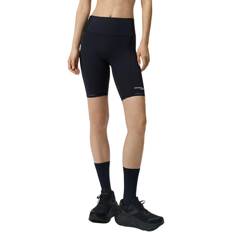 Saucony High Elastic Fashion Sports Shorts Women shorts SA1260LG63T-BK001