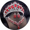 Elegant Big Tiaras and Crowns Bridal Jewelry Sets for Women Prom Wedding Crown With Choker necklace earrings Pageant Tiara Set