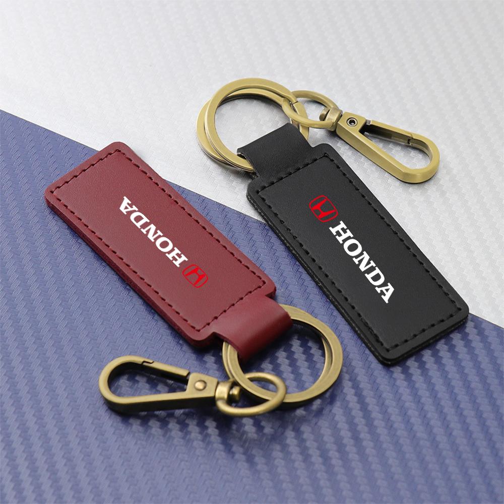 1pc Metal/LeaherNew Men Women Metal Waist Hanging KeyChain For Honda type R City Odyssey CIVIC RR Mugen Auto Key Accessories OC3