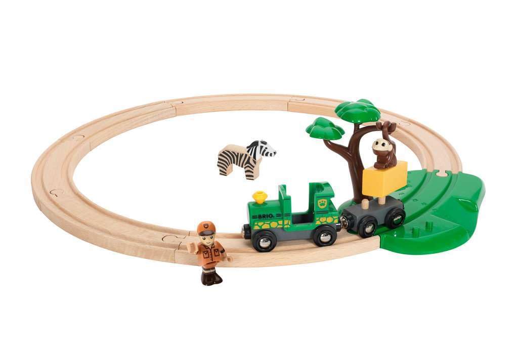 BRIO Safari Circle Set for ages 3 and Wooden Wooden Rail Gift 33720, up. [Toy, Toy, Rail, Set, (Birthday/Christmas)]