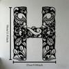 1pc 2D H-Shaped Floral Metal Wall Art, Retro Minimalist Iron Decor for Living Room Bedroom Office