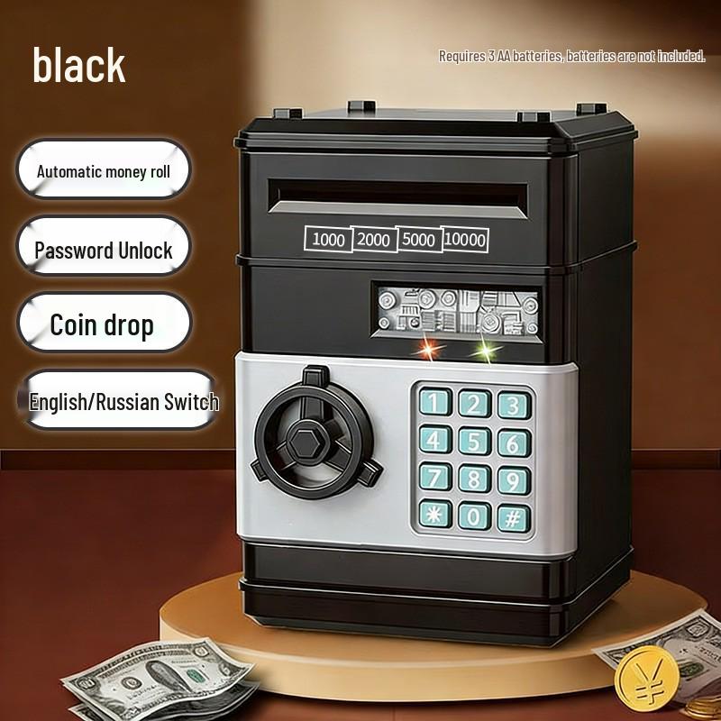 Creative Music ATM Password Money Safe - Large Capacity Savings Deposit Box