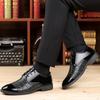 Men's Leather Shoes Spring Breathable Comfortable Casual Shoes Youth Business British Black Formal Leather Shoes Husband Dad Shoes
