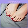 J-131 Wine Red Pearl Glitter Toe Nail Stickers Simple Style Pedicure Nail Wraps Wholesale