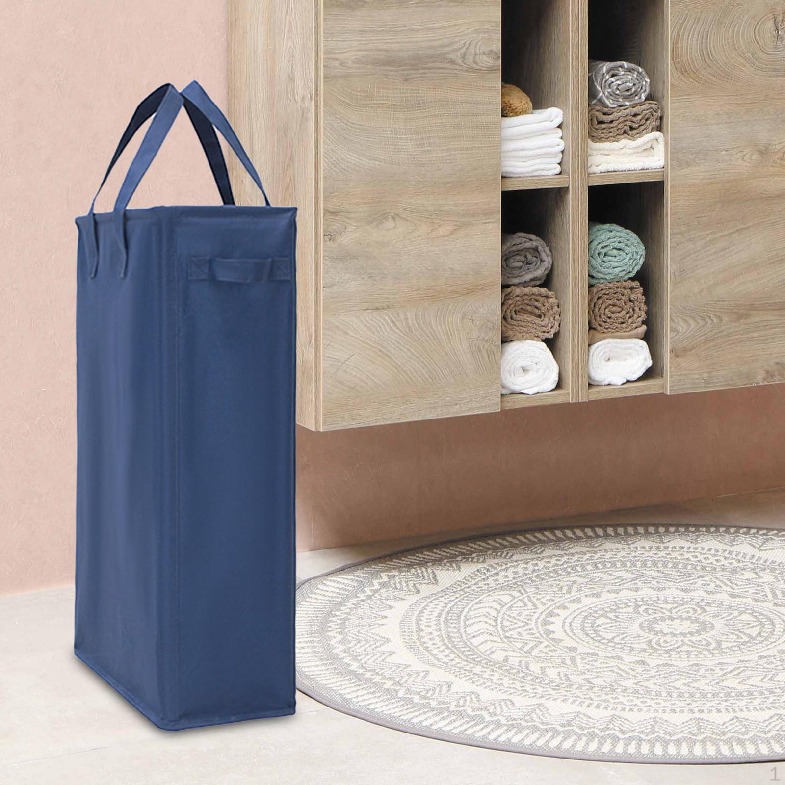 Large Laundry Bag Clothes Organizer Toy Storage Basket Folding Hamper for темно-синий
