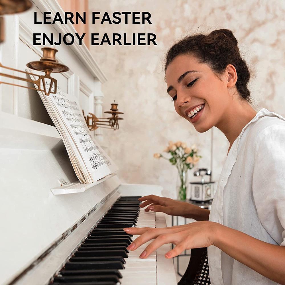88 Key Full Size Piano Notes Guide Strip for Beginner Silicone Removable Reusable Piano Keyboard Note Labels No Sticky for Practices Learning MYY