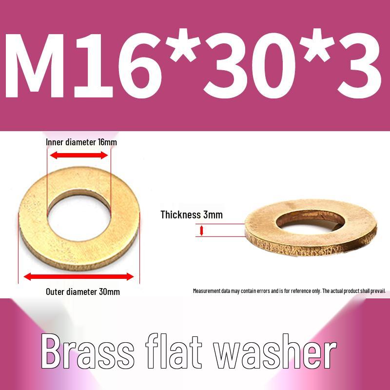 Brass and Copper Shim Washers: Sizes M2-M20