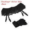 1 Set Sexy Women Lace Garter Top Stockings Socks and Suspender Garter Belt Lady Fashion Solid Thigh-Highs Stocking Set