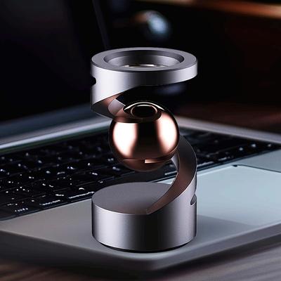 Jouet de bureau gyroscope élégant - Alliage d'aluminium, Non-lévitant, Ornement de bureau à rotation digitale pour la décoration de bureau
