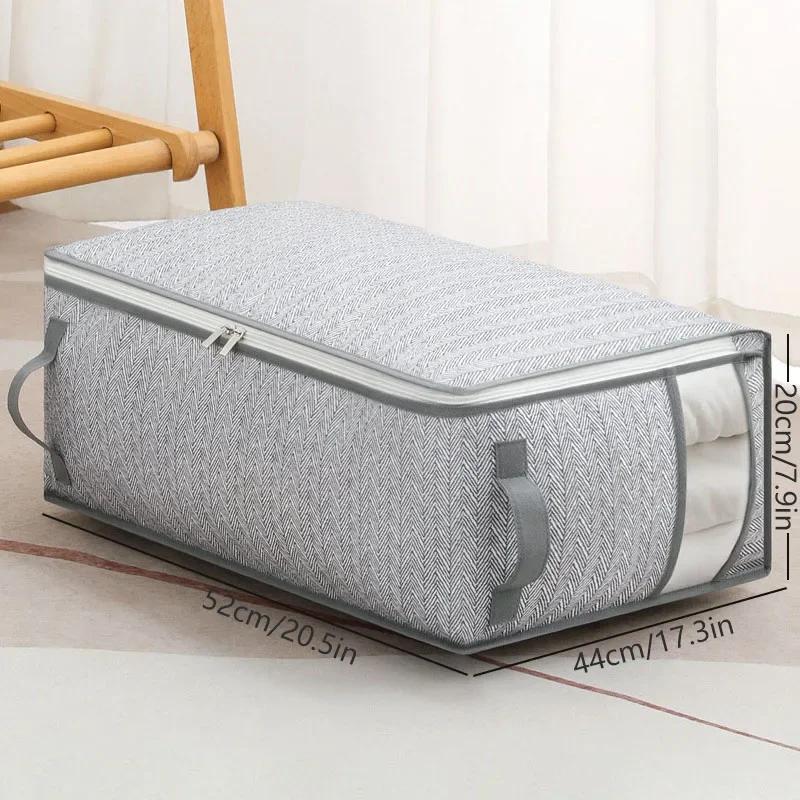 Clothes Storage Bag Big Capacity Duvet Blanket Clothing Sorting Bags Dustproof Clothes Organizer Home Wardrobe Storage Organizer