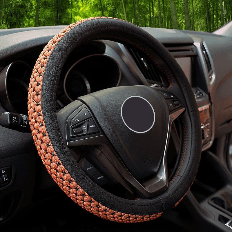 Good-Feeling Ice Silk Car Steering Wheel Cover, Universal for All Seasons, Non-Slip, Breathable, Sweat-Absorbent, Suitable for Thousands of Car Models