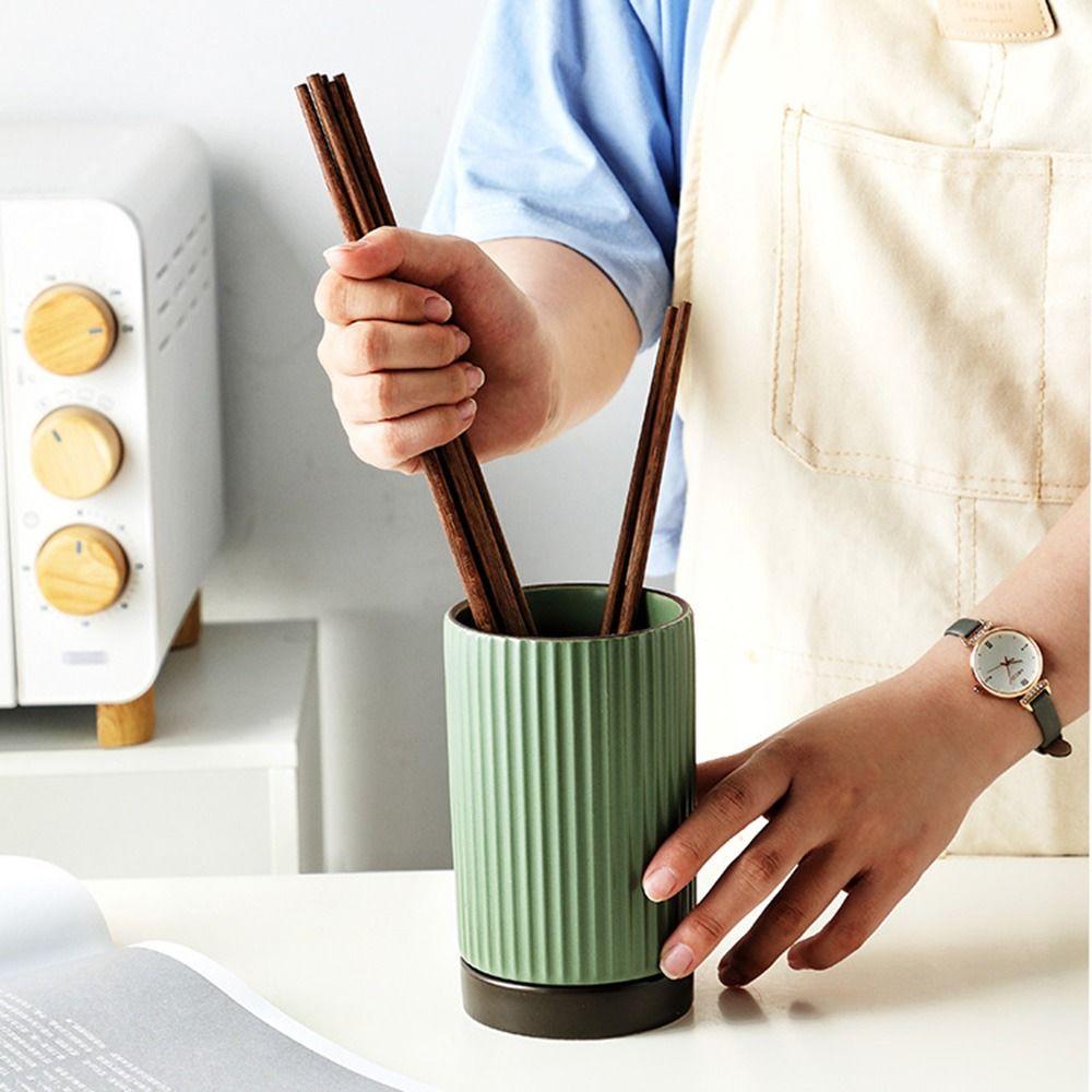 Ceramic Cooking Utensil Crock Striped Series Kitchen Interior Organizer Utensil Holder  Kitchen