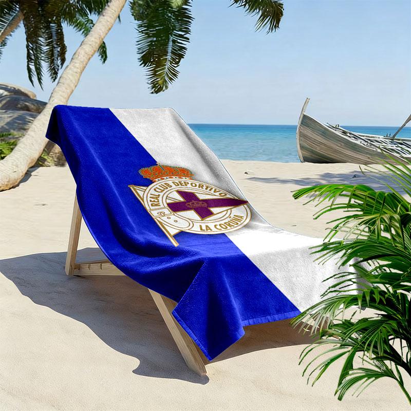 Deportivo Logo Beach Towel, Large Soft Quick Dry Towel for Beach Camping Swimming