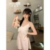 Lace sexy camisole shorts, satin set, pure and alluring style, with bra pads, ice silk slip dress, spring/summer new pajamas for women