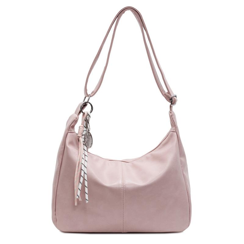 

Новая сумка-мессенджер, женская сэн милая трендовая ретро сумка-тоут, сумка на плечо большой вместимости в стиле колледжа для поездок на работу Without pendant розовый