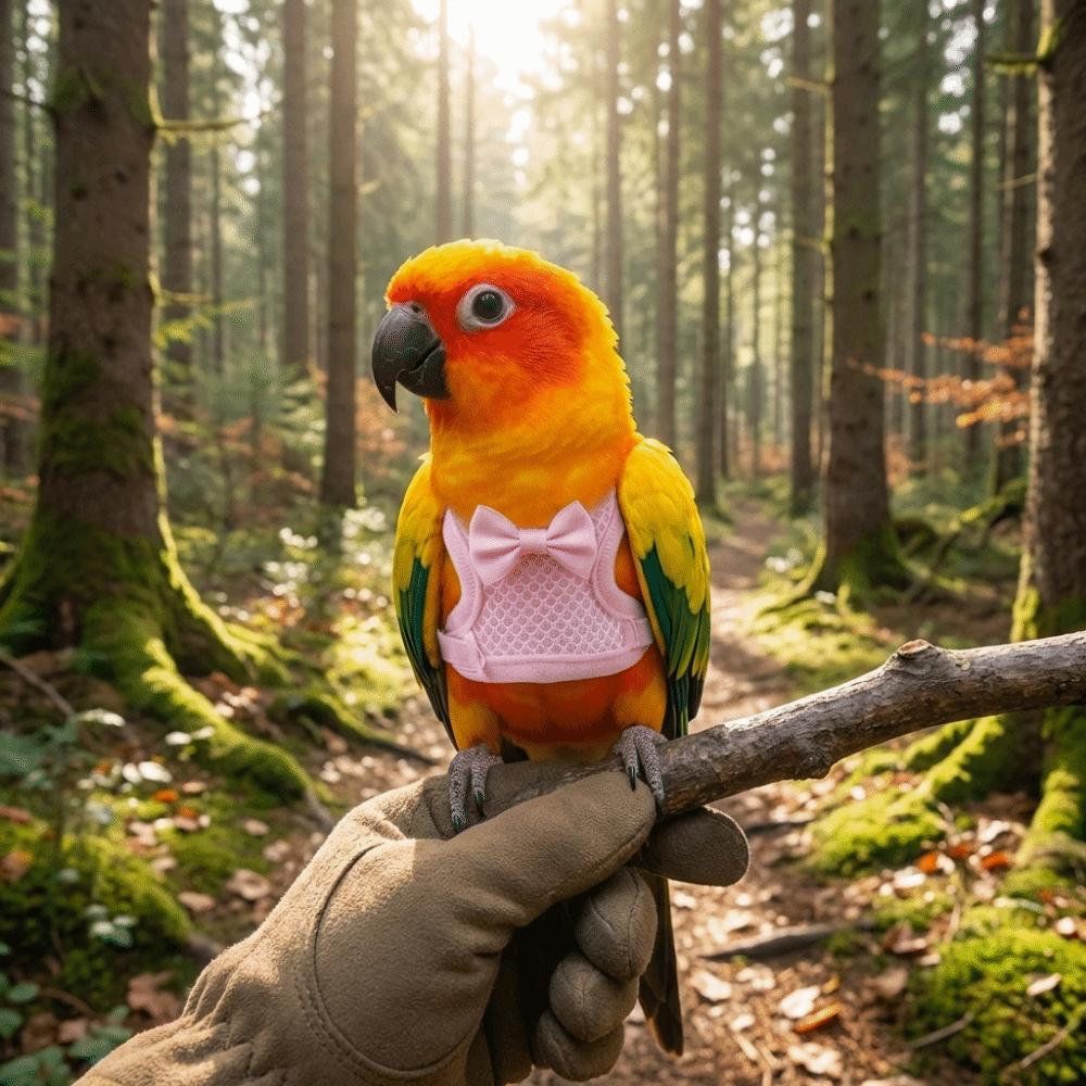 Adjustable Parrot Flying Harness Breathable Parrot Vest Practical Bird Training Rope  Budgie