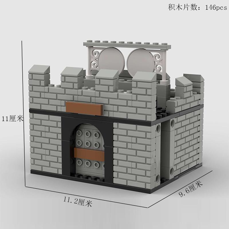 Non-Toxic Moc Medieval Ancient Watchtower Building Blocks Kit Castle Expand Soldiers' War Defense Base Twon Toy For Children Birthday Gift