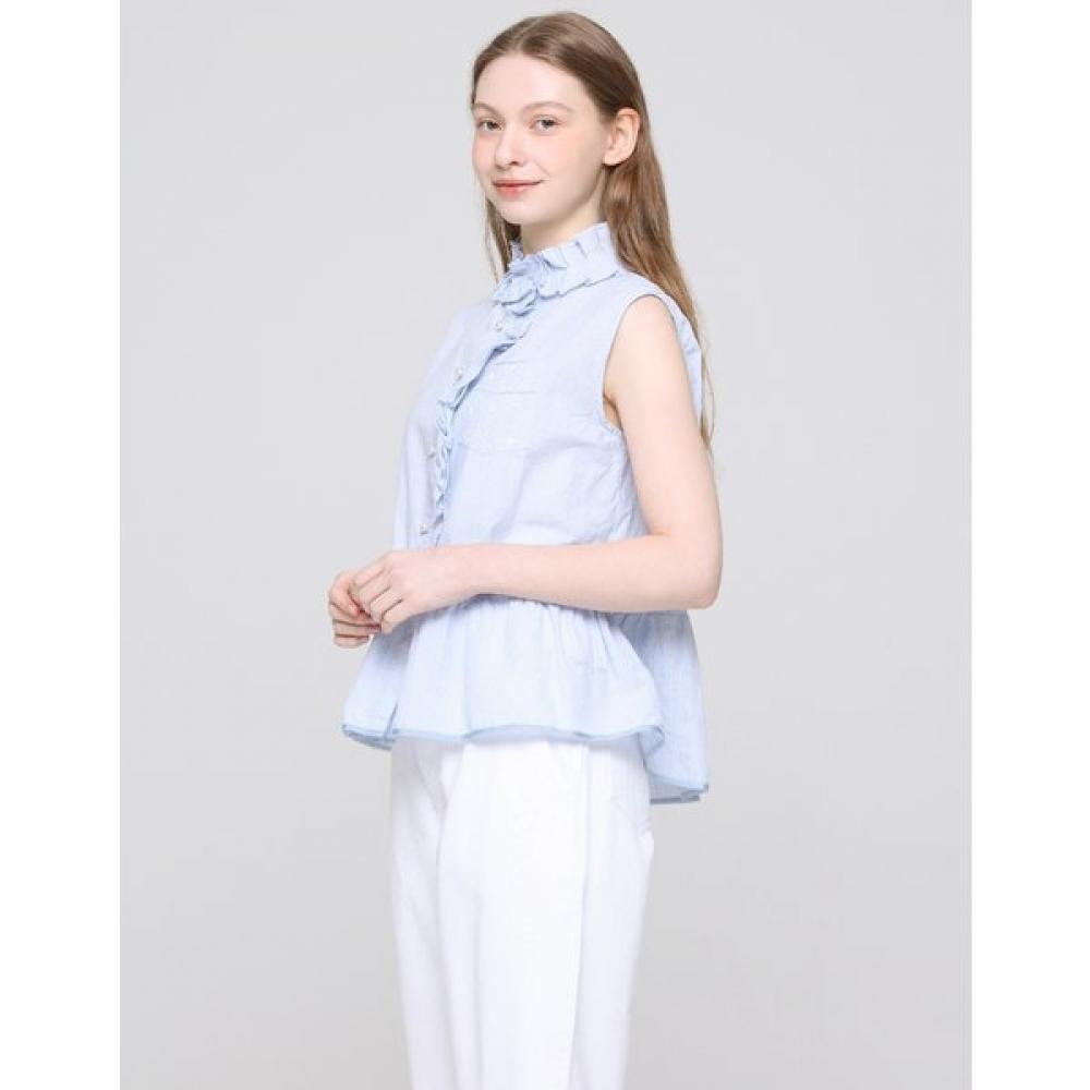 SON JUNG WAN Frill Stripe Sleeveless Blouse Zdh6262040
