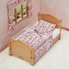 Sylvanian Families EPOCH Single Bed Furniture ST Mark Certified Toy for Dollhouse Ages 3+
