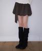 ROSEFRANTZ Balloon Check Belted Miniskirt [Brown]
