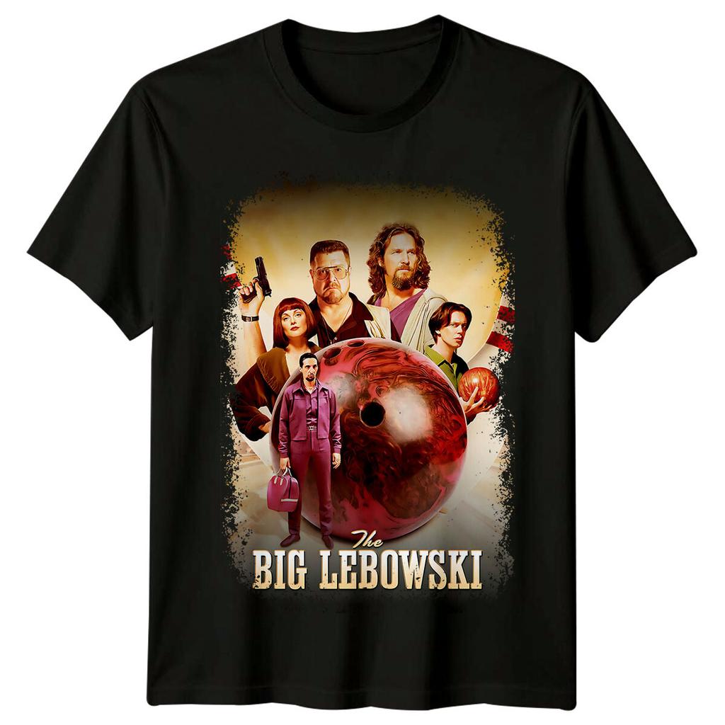 Il Grande Lebowski (1998) T-shirt 100% Cotone Ispirata ai Poster dei Film Magliette da Uomo Top Maglietta Retro Unisex