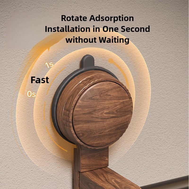 Adhesive Bathroom Wall Towel Rack Non-drilling Towels Holder Wooden Towel Hanger Without Drilling Modern Bathrooms Accessories