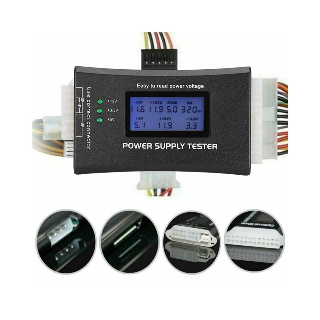 ATX Power Supply Computer Host Inspection and Maintenance Tester Tool with LCD Display