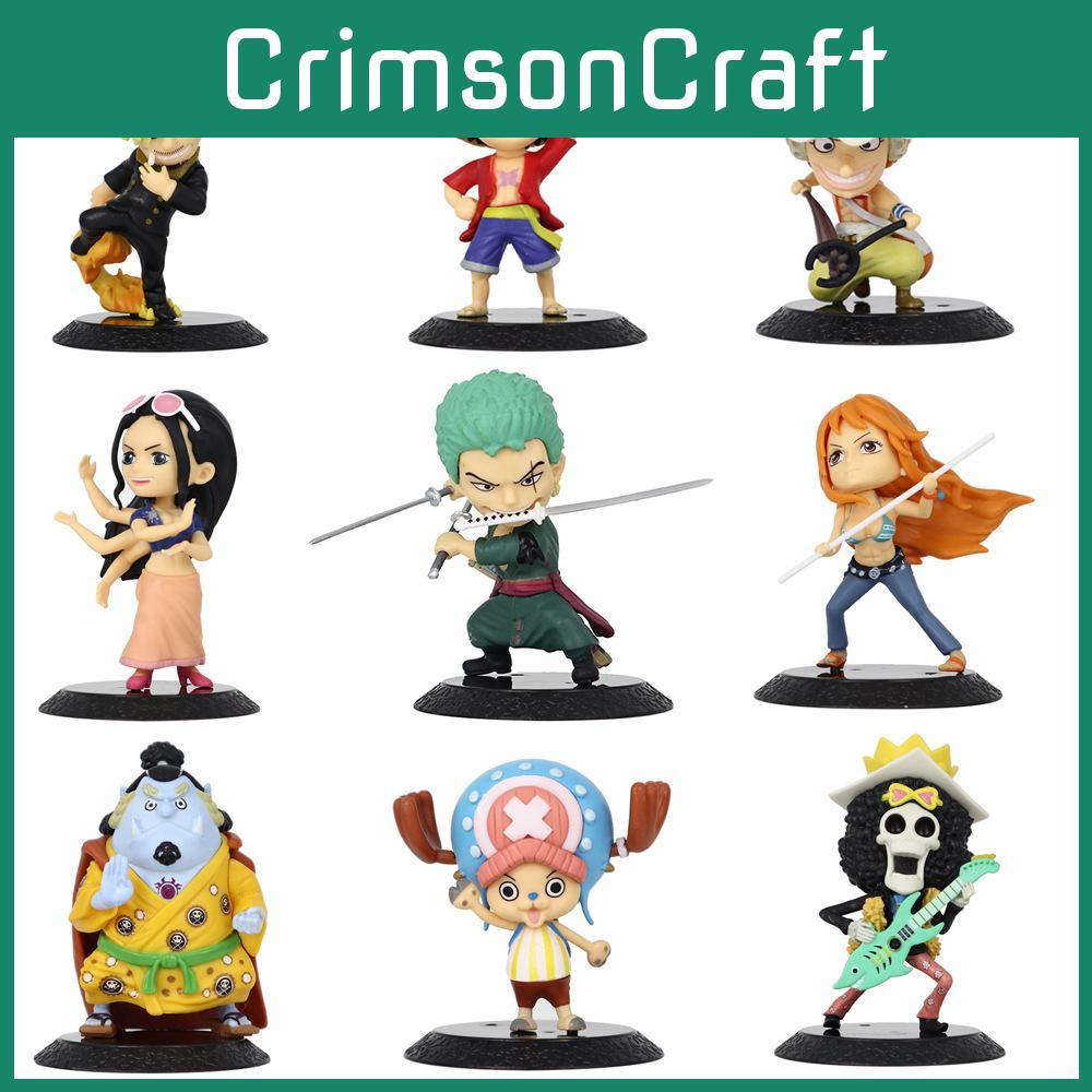 Figurines Modèles Anime One Piece en PVC Exquis Présentant Luffy Zoro Nami Parfaites Pour Décorations de Gâteaux