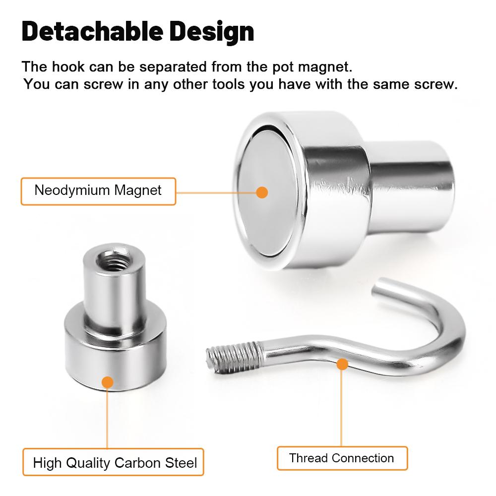 10/1Pcs Wall Strong Magnetic Hooks Multi-Purpose Heavy Duty Neodymium Magnet Hook Kitchen Bathroom Storage Keys Hanging Holder