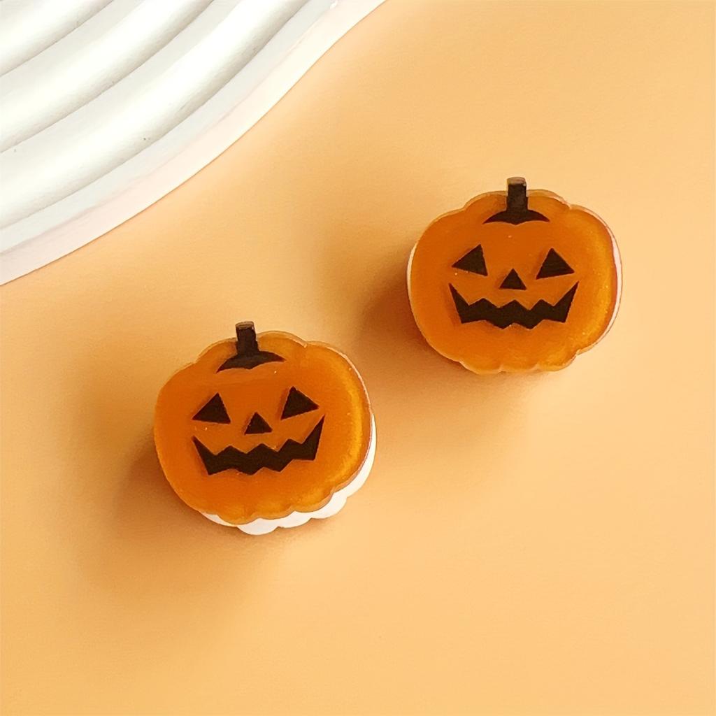 2pcs Halloween party personality funny bat pumpkin spider small grab clip niche fashion versatile braided hair accessories