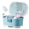 Asdays Baby Bottle Drying Storage with Large Capacity Rack, Box, Dustproof, Hygienic, Cover, Portable, (Blue)