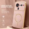 Pro ZTE nubia Z80 Ultra 5G Pouzdro Texturované z uhlíkových vláken Galvanicky pokovené TPU Zadní kryt telefonu