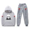 Pánská mikina s kapucí a fleecovou podšívkou Naruto Akatsuki Pain Tendo, ležérní sada oblečení s dlouhým rukávem
