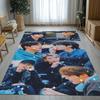 Modny B-BTS Gwiazda Kpopu Dywanik Nieślizgający do Salonu Miękki Dywan do Sypialni Pokoju Dziecięcego Kanapy, Dekoracja Domu Wycieraczka Prezent