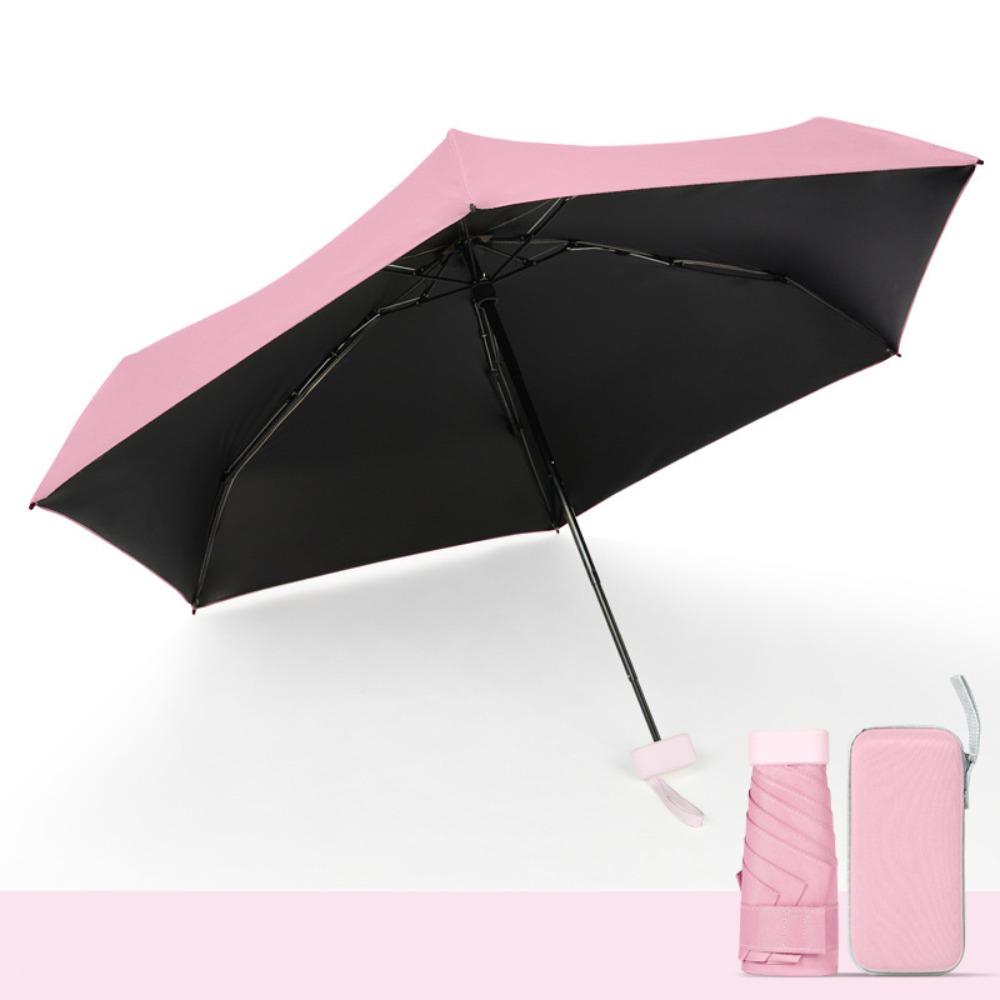 Windproof Rain Umbrella Anti UV Sun Shade Parasol Five-Folding Parasol  Student