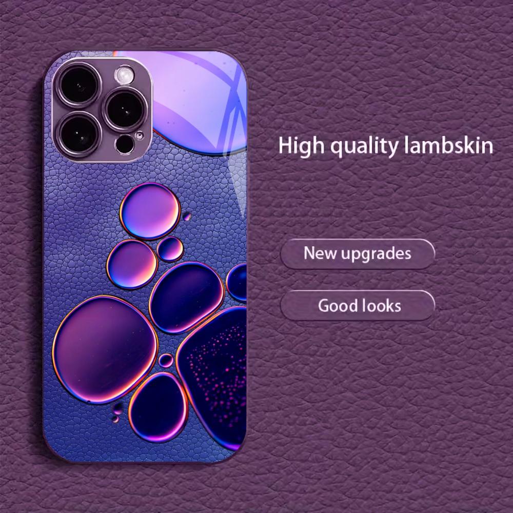 

Modern Purple Liquid Bubble for coque iphone for iphone 17 case Fashion Case fundas Glass for iPhone 17 16 15 14 13 pm Pro Plus iPhone 11 ProMax