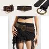 Punk Rock Chain Buckle Belt With Faux Leather Material For Trendy Streetwear