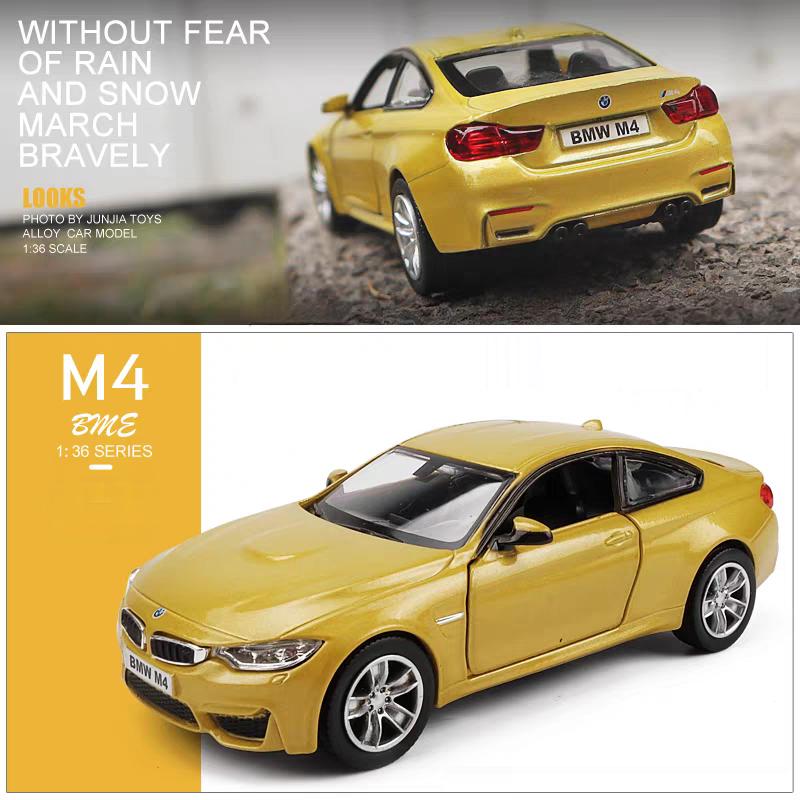 BMW M4 M5 Coupe Simulations-Druckguss & Spielzeugfahrzeug Rückziehmotor Auto & Türen zu öffnen RMZ city 1:36 Geschenke aus Legierungsmodellen für Kinder