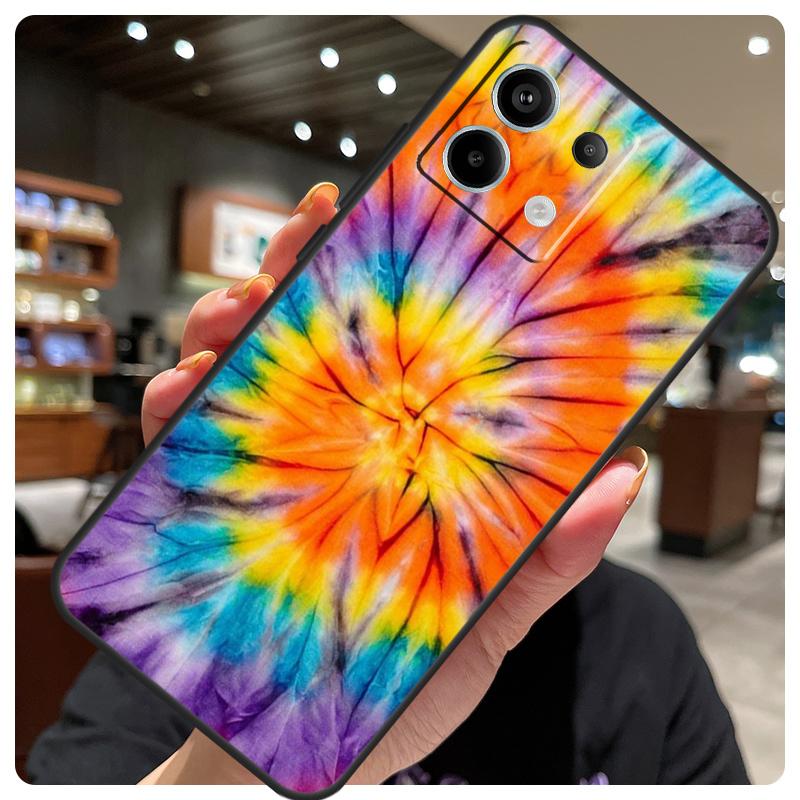 Rainbow Spiral Tie Dye Case For Xiaomi Redmi Note 13 12 9 10 11 14 15 Pro Plus Cover For Redmi 14C 10C 12C 13C 15 C
