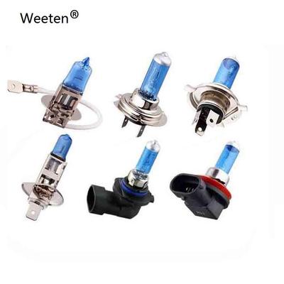 1 unidad H3 H4 H11 HB2 9003 55W 5000K luz blanca superbrillante para coche bombilla halógena estilo coche faros antiniebla
