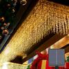 Solar-Powered Smart Ice-Shaped Lights,Christmas Light Strings, Smart Switch, 8 Flashing Modes, Outdoor Hanging Decorative Lights
